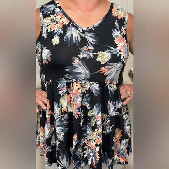 Women’s Floral Tank Top Flowy Plus Size - Picture 1 of 6